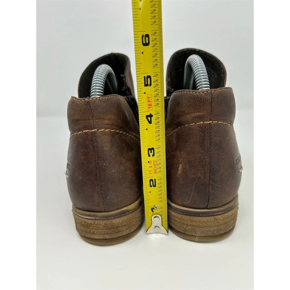 Josef Seibel Sienna 81 Women's Ankle Booties Brown Side Zip Low Heel Size 39